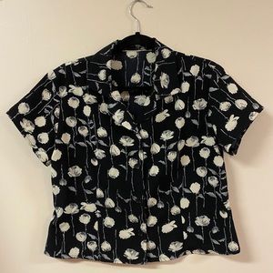 90s Crop Floral Shirt